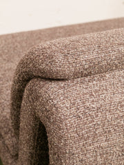 Brown Sculptural Lounge Chair