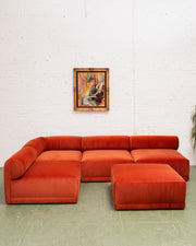Emma 5 Piece Modular Sectional in Monaco Rust