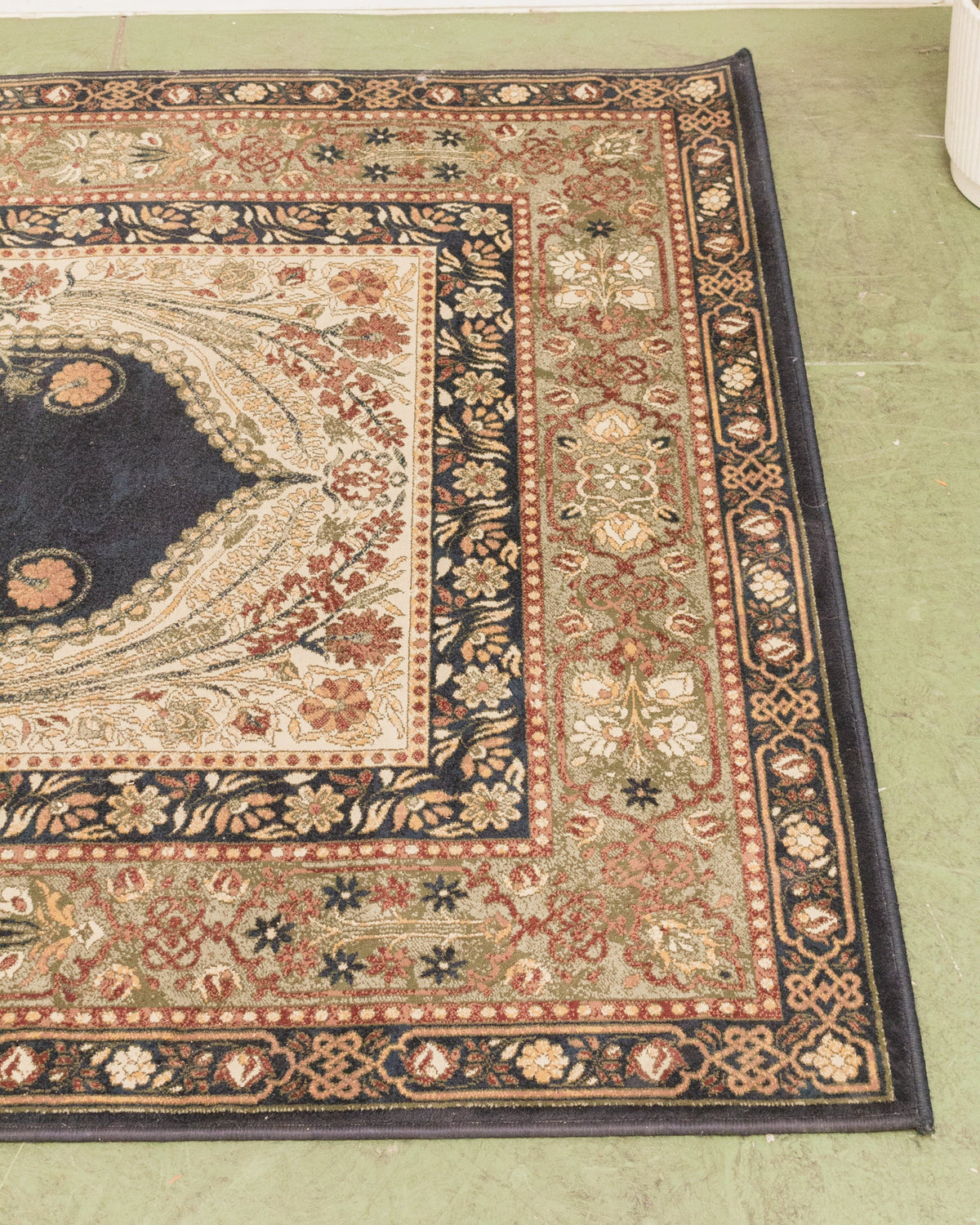 Olive Green & Blue Rug