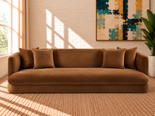 Isabelle Velvet Sofa in Caramel