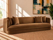 Isabelle Velvet Sofa in Caramel