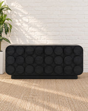 Jaylen Sculptural Credenza in Charcoal