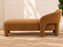 Jessie Upholstered Chaise Lounge in Ochre