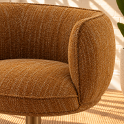 Jorina Swivel Accent Chair in Ochre