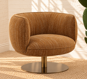 Jorina Swivel Accent Chair in Ochre