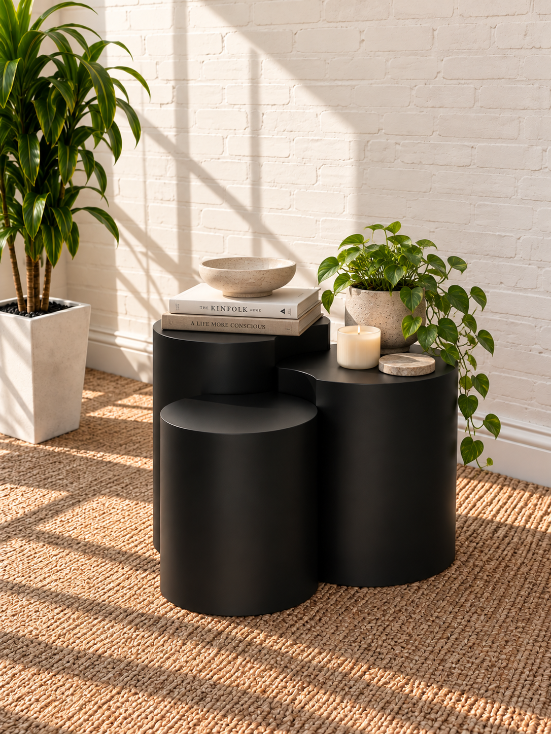 Klein 3-Piece Orbit Nesting Side Tables in Midnight