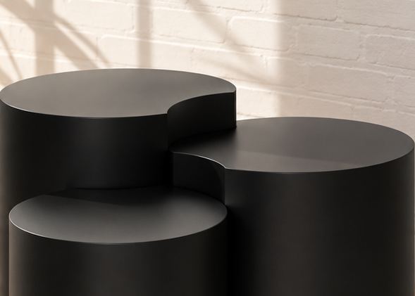 Klein 3-Piece Orbit Nesting Side Tables in Midnight
