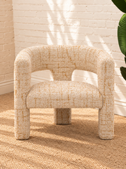 Kristine Accent Chair in Cream Rust