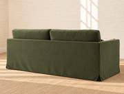Liana Linen Fabric Sofa in Olive