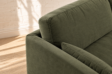 Liana Linen Fabric Sofa in Olive