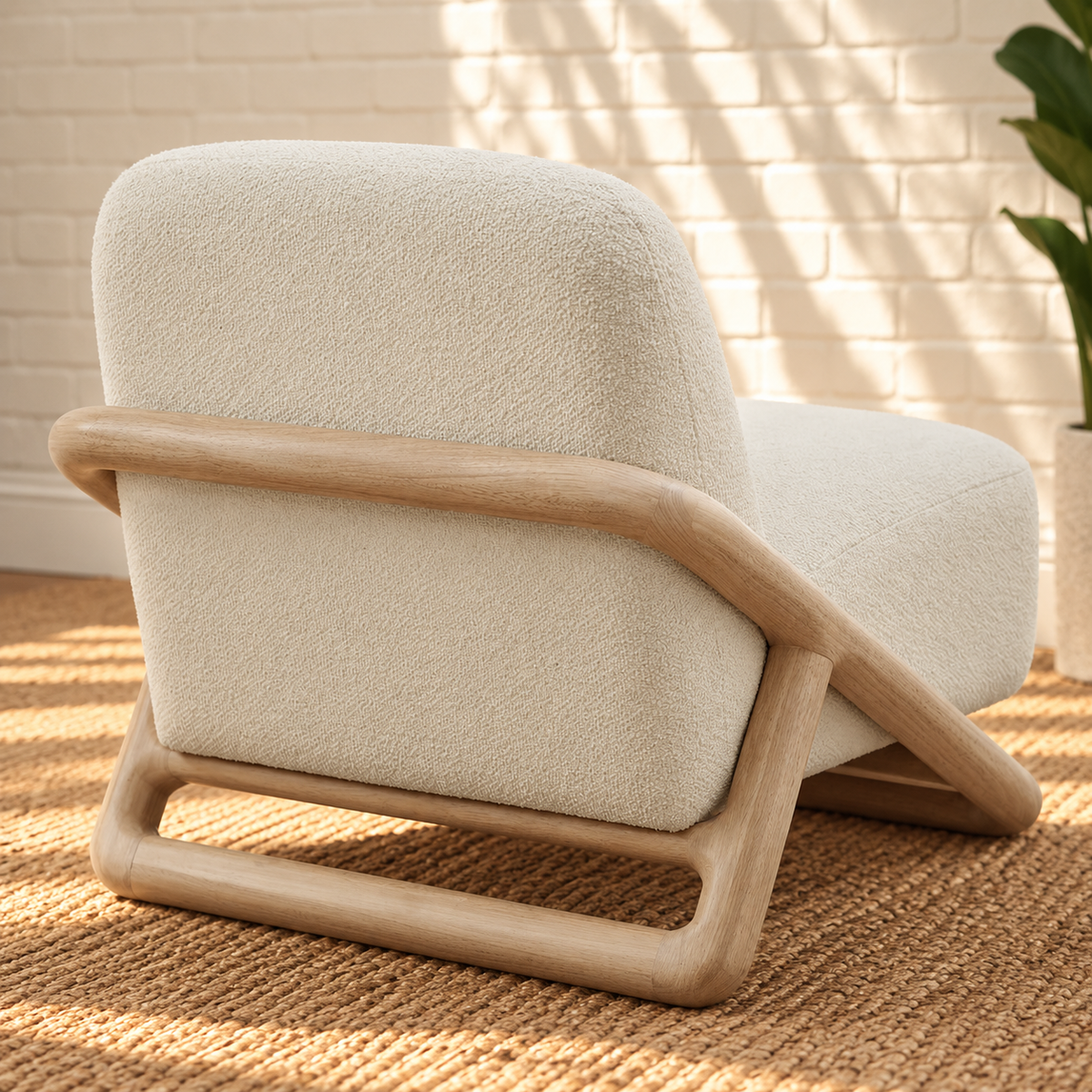 Lucia Lounge Chair in Oatmeal