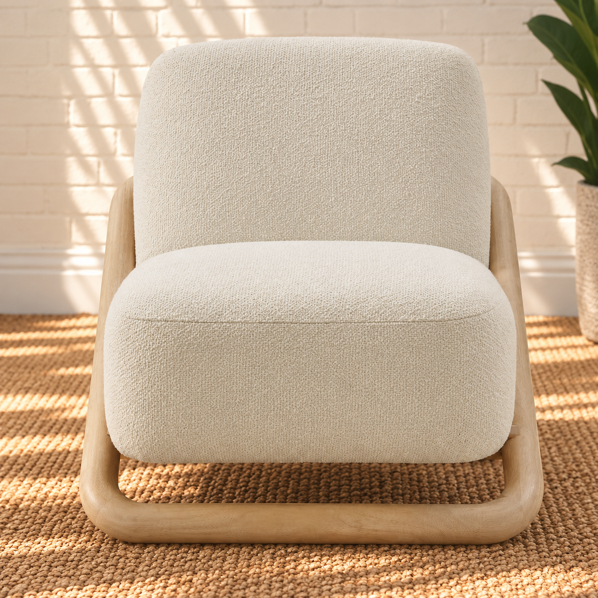 Lucia Lounge Chair in Oatmeal