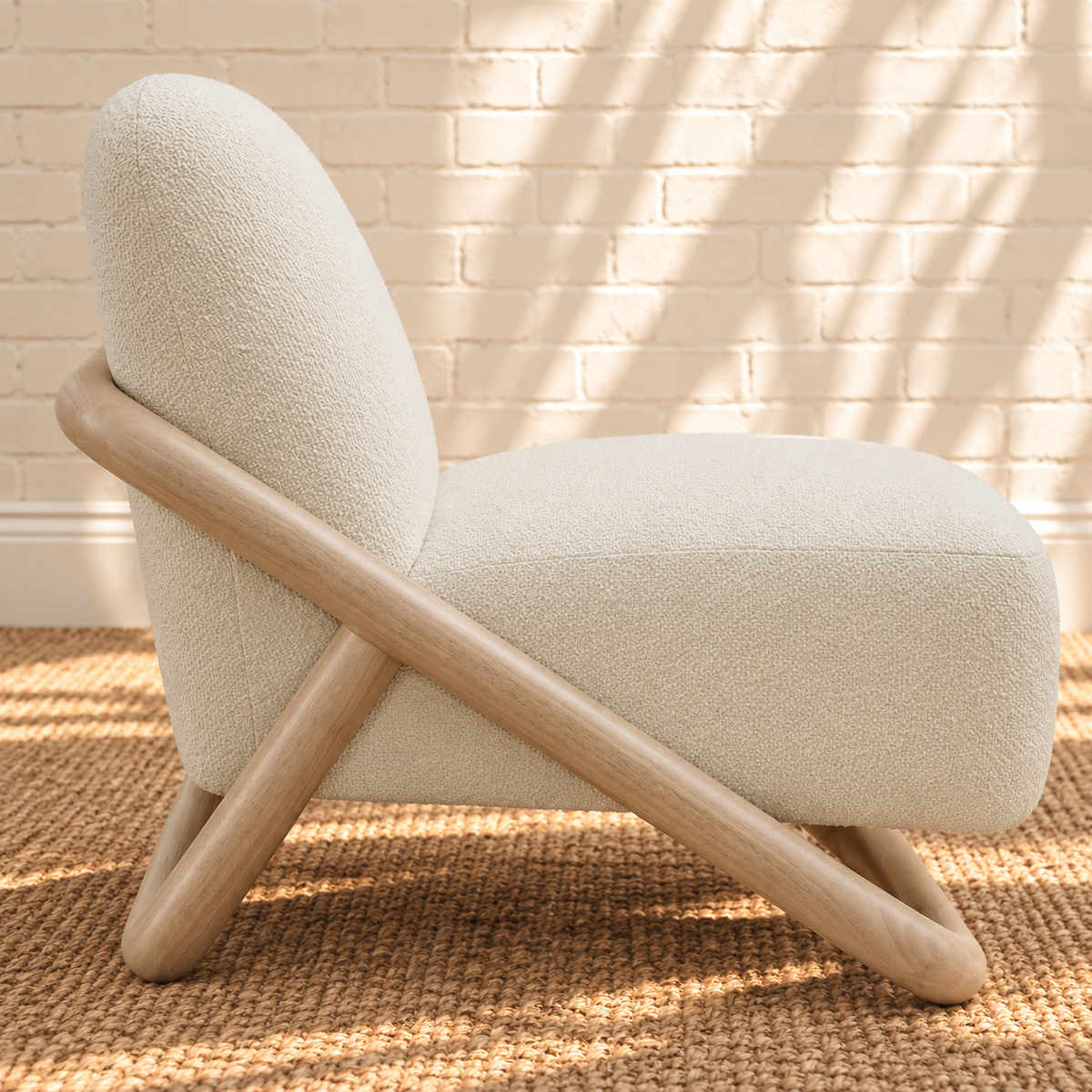 Lucia Lounge Chair in Oatmeal