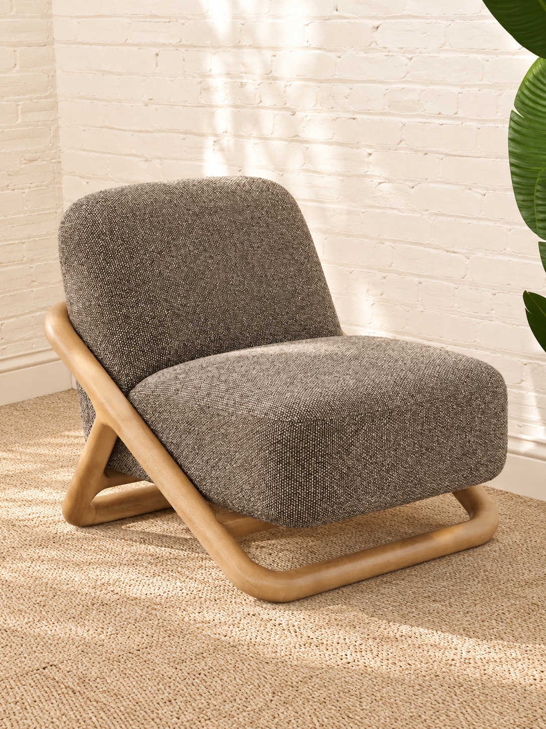 Lucia Lounge Chair in Textured Mocha