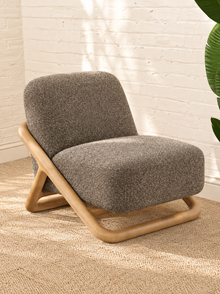 Lucia Lounge Chair in Textured Mocha