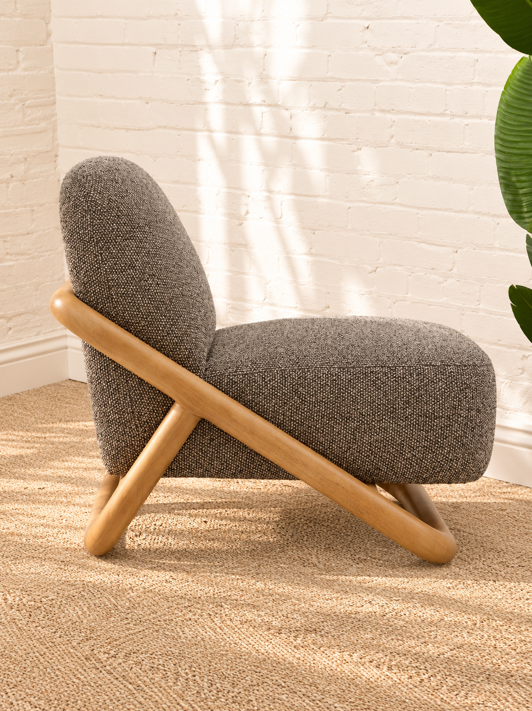 Lucia Lounge Chair in Textured Mocha