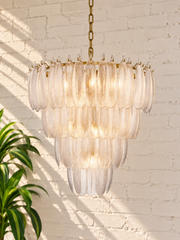 Maine Tiered Glass Chandelier