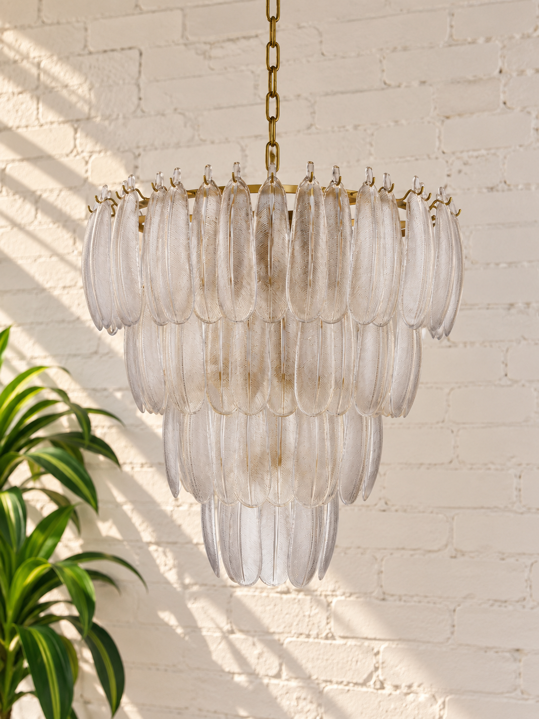 Maine Tiered Glass Chandelier