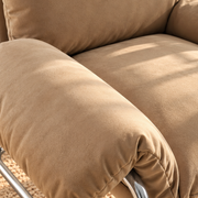 Mara Velvet Lounge Chair in Camel
