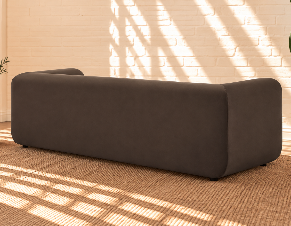 Marbella Velvet Sofa in Espresso