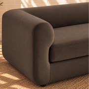 Marbella Velvet Sofa in Espresso