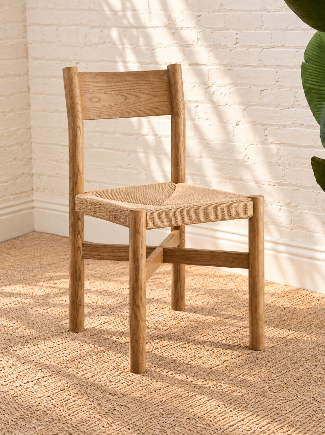Amelie Woven Oak Dining Chair in Natural