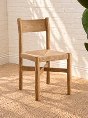 Amelie Woven Oak Dining Chair in Natural