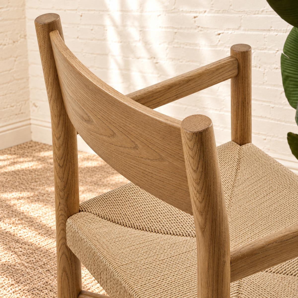 Amelie Woven Oak Dining Chair in Natural