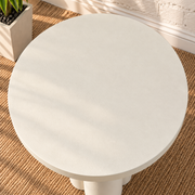 Odette Sculptural Dining Table in Ivory