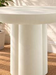 Odette Sculptural Dining Table in Ivory