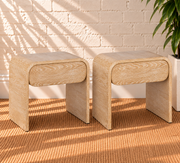 Pair of Blaise Nightstands with Drawer in Blonde Oak