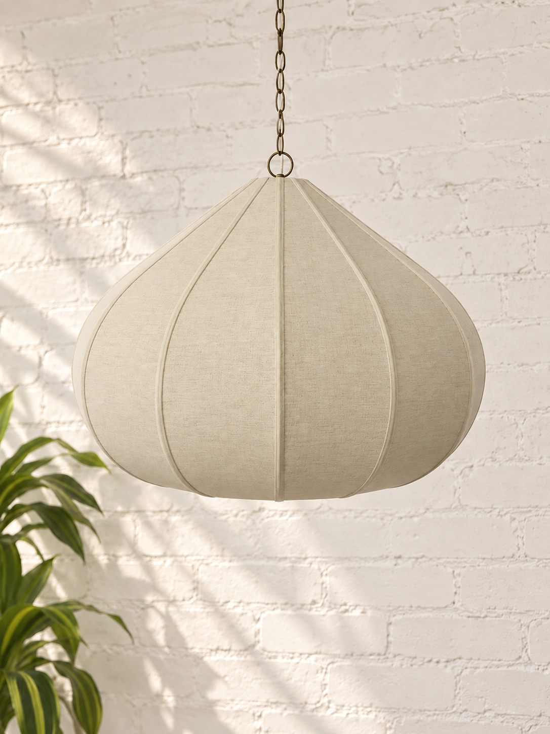 Poppy Sculptural Hanging Lamp in Sand