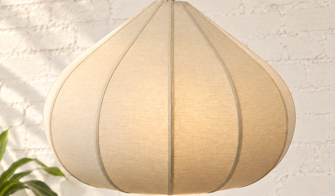 Poppy Sculptural Hanging Lamp in Sand