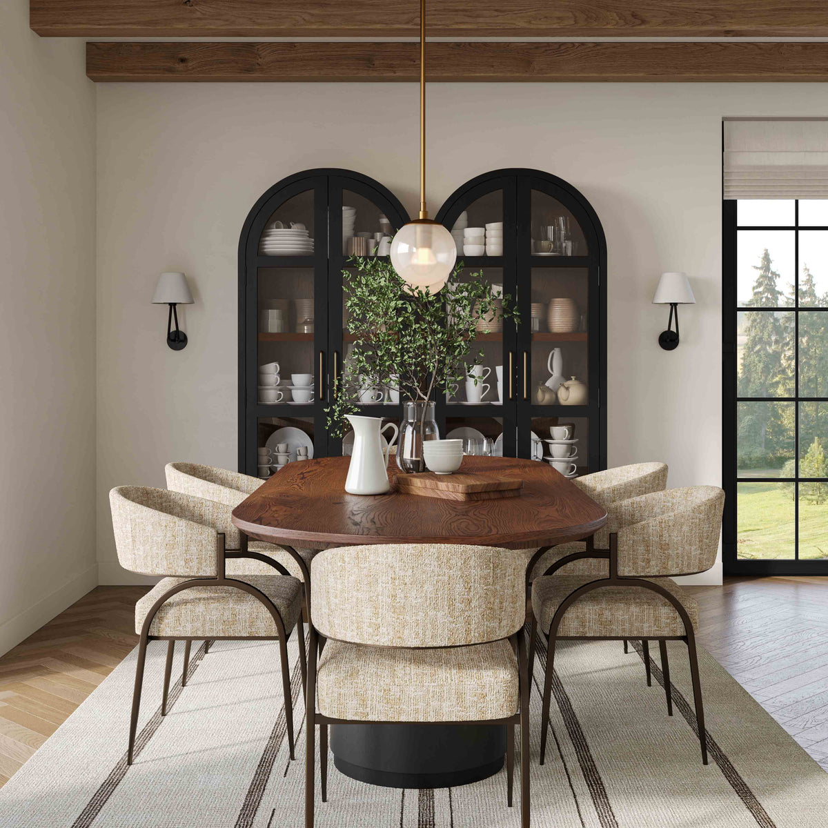 Marlow 102" Wood Oval Dining Table