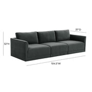 Willow 105" Performance Velvet Modular Sofa