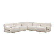 Zenith 5-Piece Contract-Grade Upcycled Fabric Modular L-Sectional