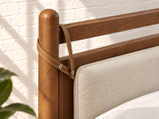 Rocco Walnut King Platform Bed in Greige
