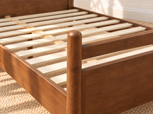 Rocco Walnut Queen Platform Bed in Greige