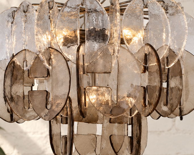 Rocio Sculptural Glass Chandelier
