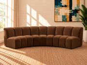 Rowan 3-Piece Velvet Sectional Sofa in Espresso