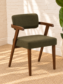 Royce Dining Armchair in Deep Olive