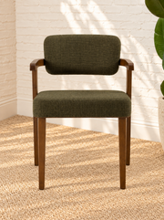 Royce Dining Armchair in Deep Olive