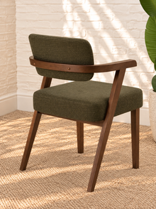 Royce Dining Armchair in Deep Olive