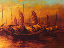 Luminous Vintage Sailboat, Mid-century Painting
