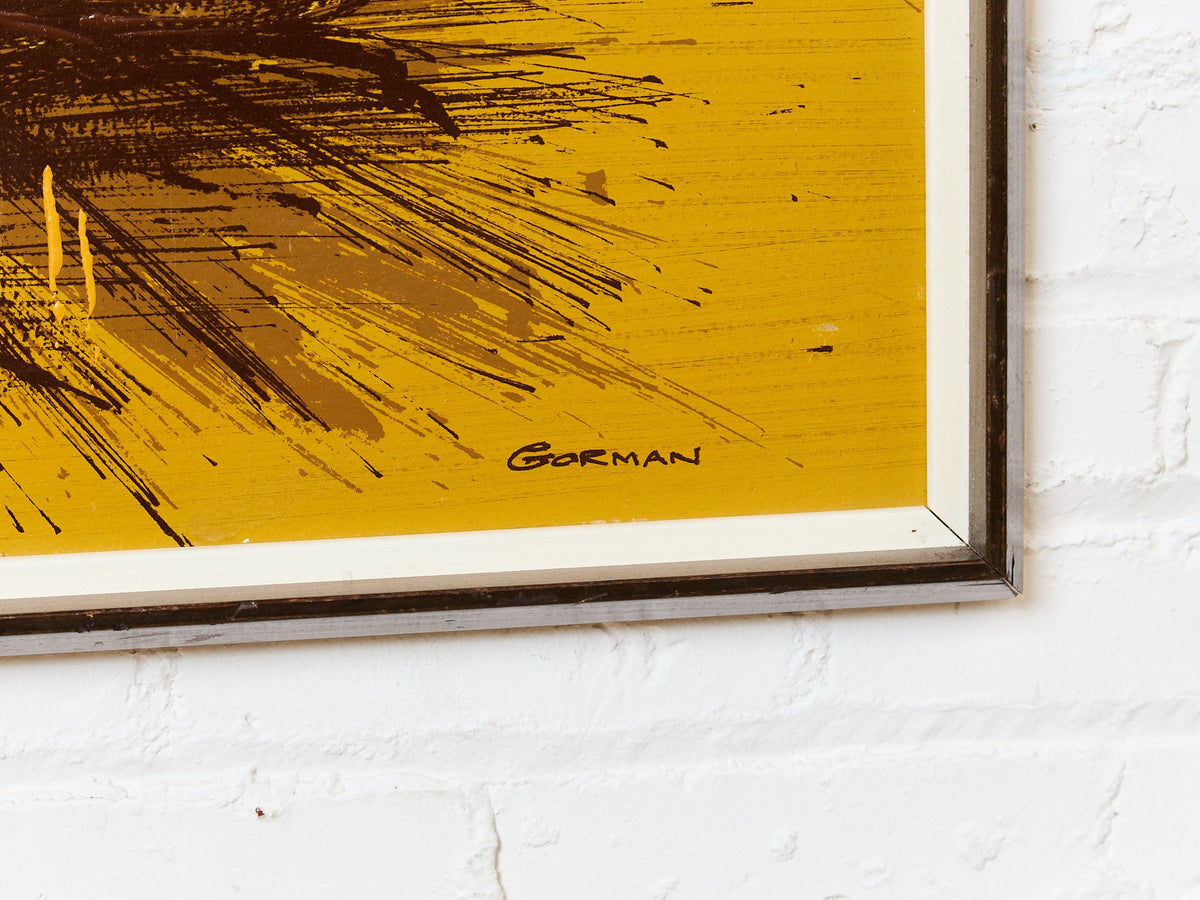 Mustard, Yellow, Gold, Nautical, Mid-century, Classic Painting, Signed