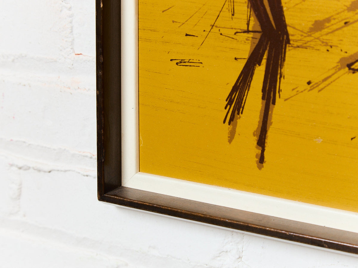 Mustard, Yellow, Gold, Nautical, Mid-century, Classic Painting, Signed