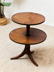 Two Tier Vintage Antique Drop-down Occasional Table