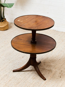 Two Tier Vintage Antique Drop-down Occasional Table