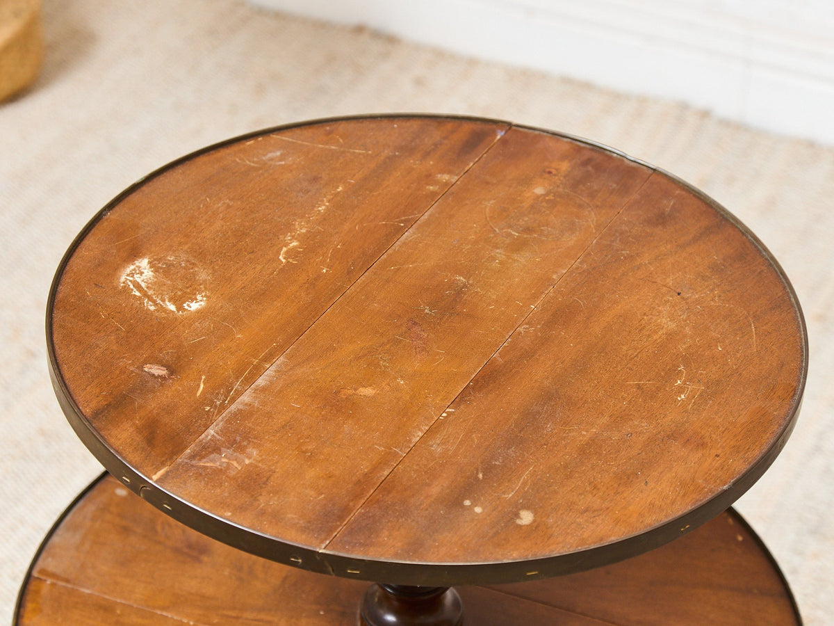 Two Tier Vintage Antique Drop-down Occasional Table