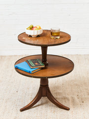 Two Tier Vintage Antique Drop-down Occasional Table